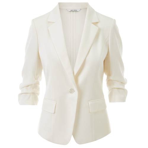 [朗姿奥莱]朗姿醋酸法式设计感气质西服外套女2024年夏季新款设计