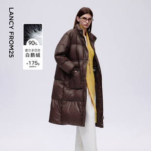 90白鹅绒立领长款 新款 羽绒服女 ELITEE2025年冬季 朗姿欧洲EiLEEN