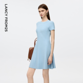 收腰A字显瘦修身 EiLEEN ELITEE2025年秋新款 气质针织连衣裙子女