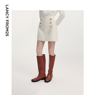 新款 ELITEE纯棉a字裙女2024年秋季 朗姿欧洲EiLEEN 裙子 朗姿奥莱