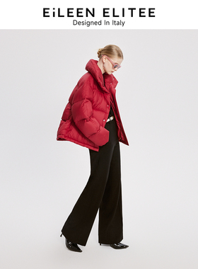 [朗姿奥莱]朗姿欧洲EiLEEN ELITEE白鹅绒立领羽绒服冬季设计感短