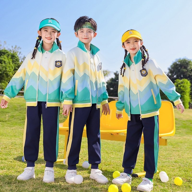 运动风班服统一初中活力糖果色长裤春季潮夏装教师中学生一年级