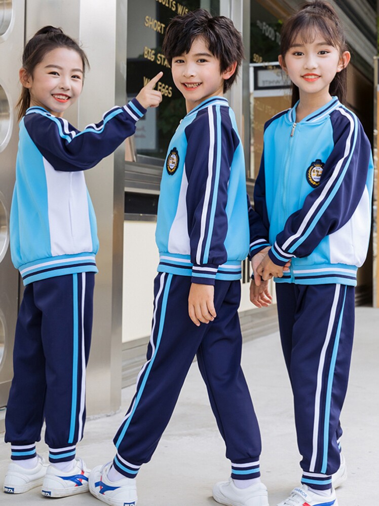 幼儿园园服春秋装一年级小学生校服三件套秋冬款黄色纯棉班服套装