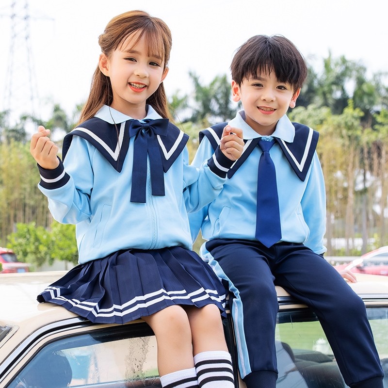 夏装校服小学生幼儿园园服春秋装儿童班服套装运动服中国风三件套