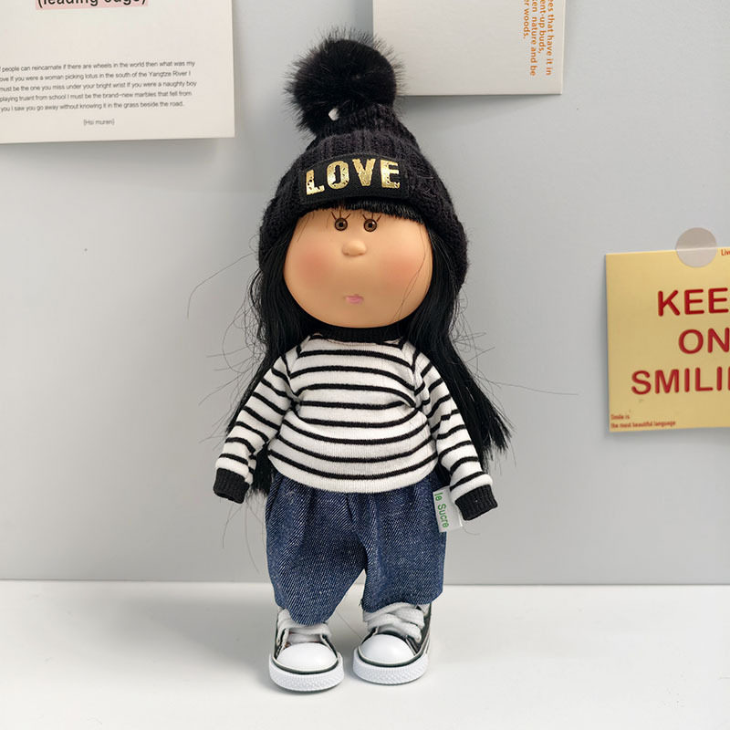 西班牙Mia土豆娃娃衣服24厘米mia公仔娃衣换装黑白条纹衫帽子套装,模玩/动漫/周边/娃圈三坑/桌游,棉花娃娃/毛绒玩具娃衣,淘宝优惠券,粉丝福利购,淘宝优惠卷