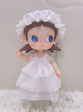 zsiga向往之处BJD1/8分娃衣可动人偶嘎子姐20cm衣服白色婚纱裙装