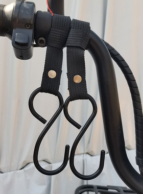 电动车双S型挂钩黑色金属车把挂物钩骑行装备收纳神器