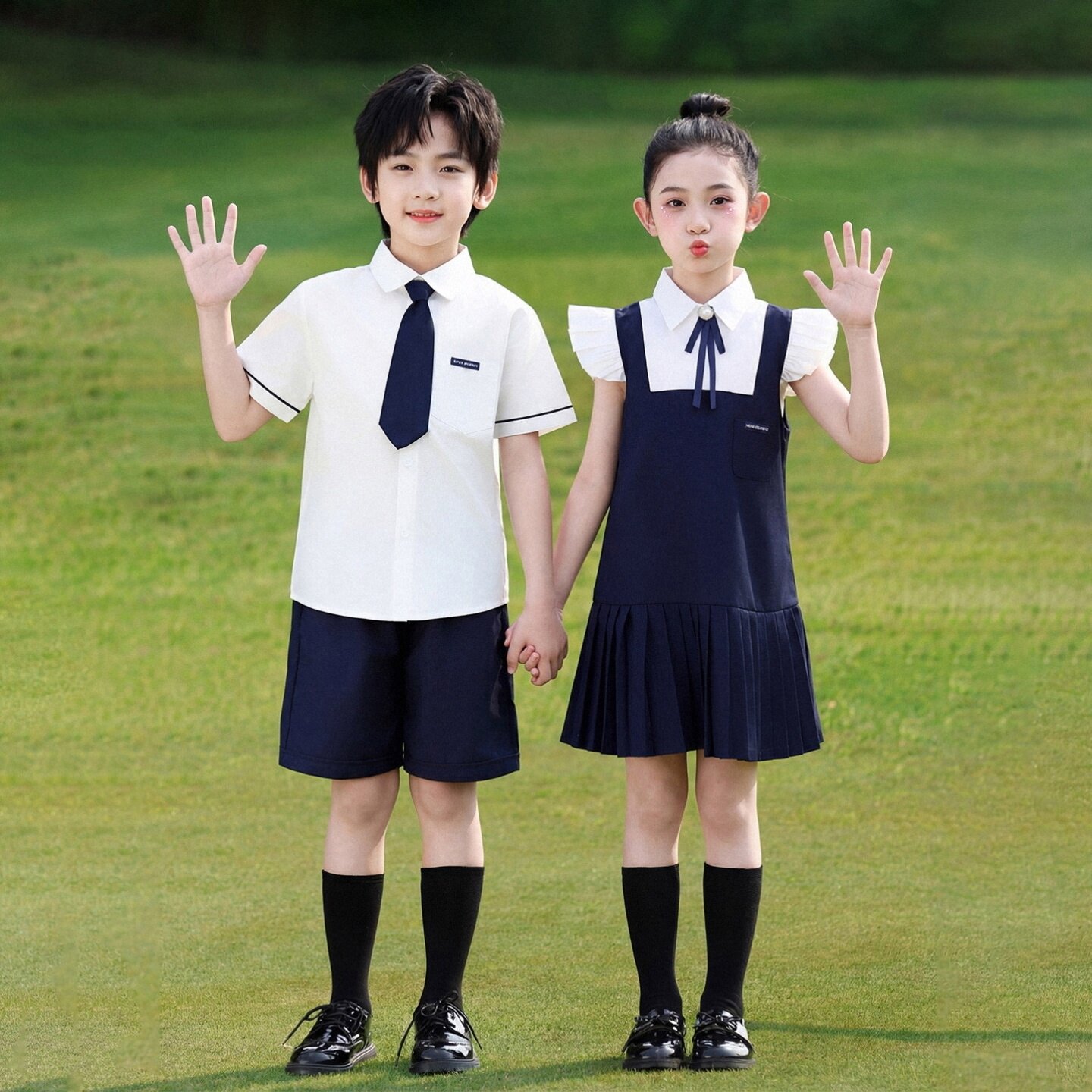 运动风班服开幕式园服演出服民族幼儿园合唱舞蹈纯棉朗诵毕业班
