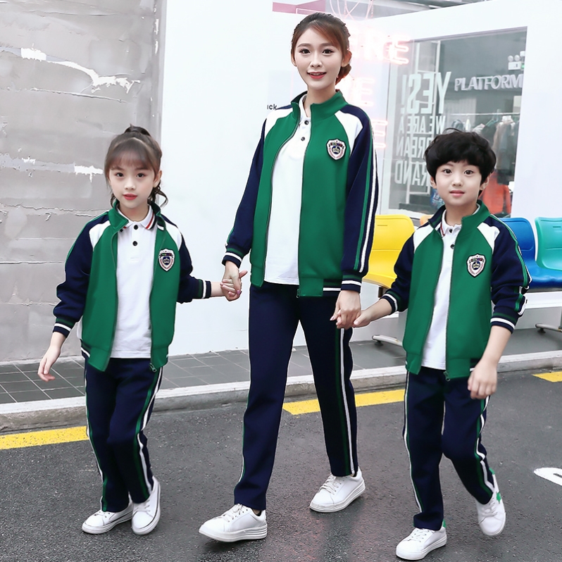 幼儿园园服秋季新品小学生校服套装儿童运动服三件套初中生班服