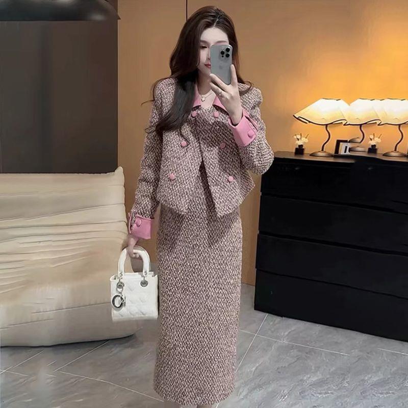 女棉香约小香风甜美气质套装裙又酷又飒的大气今年流行炸街特别女