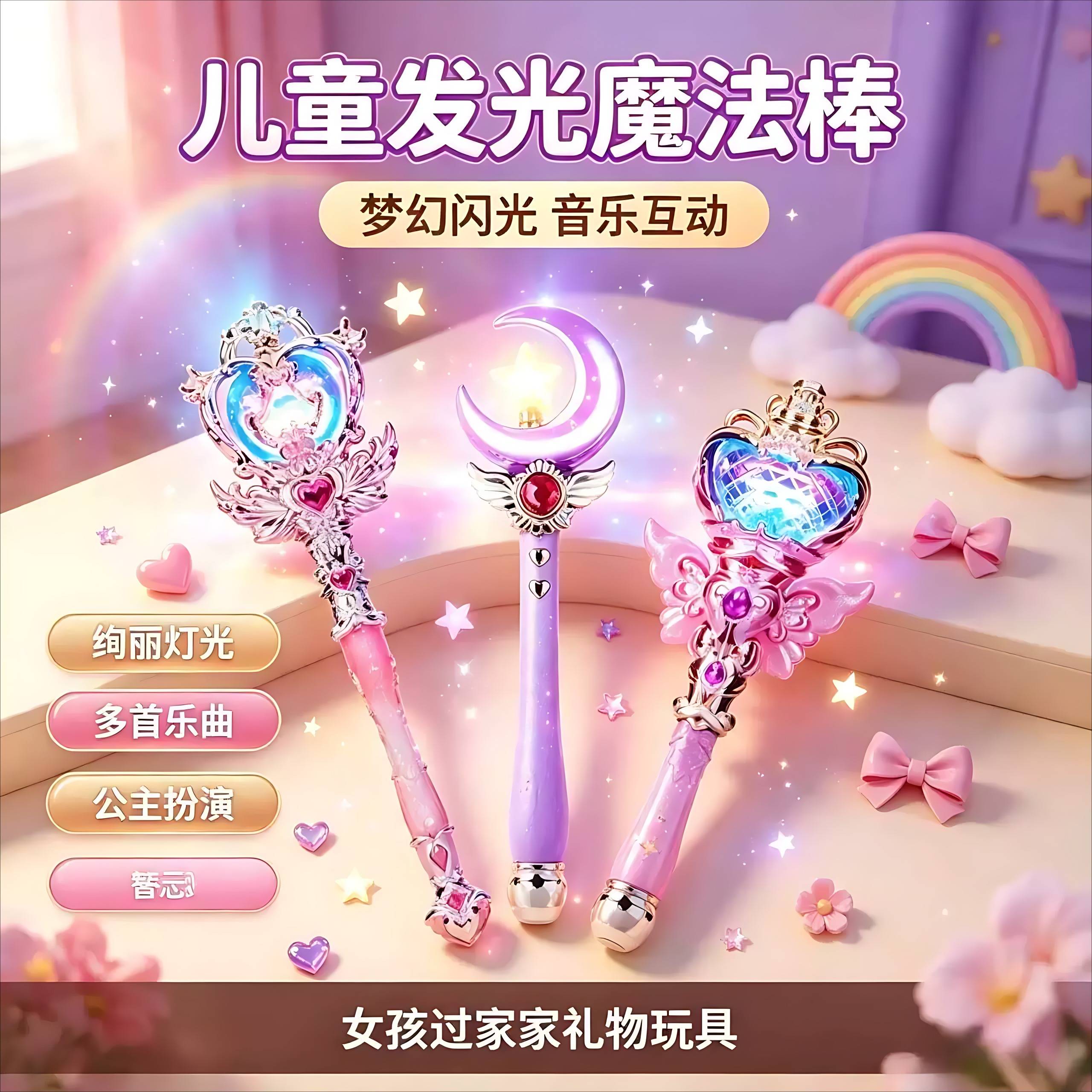 儿童仙女魔法棒发光玩具女童生日