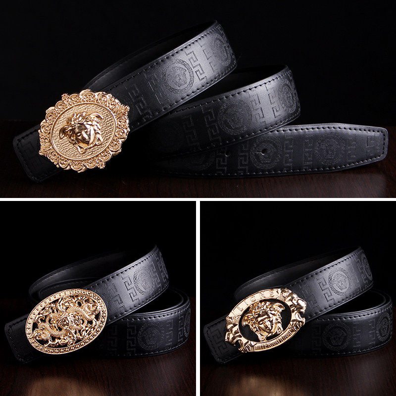 社会精神小伙青年腰带男韩版百搭美杜莎人头皮带快手抖音红人同款