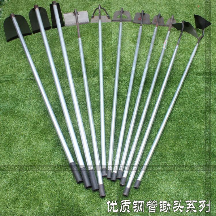 包邮全钢锄头长柄加厚菜刀