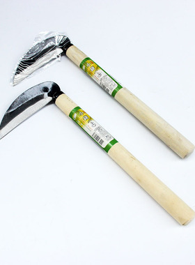 包邮日式迷你小镰刀短柄木柄园林割草镰刀家用割韭菜挖野菜小刀