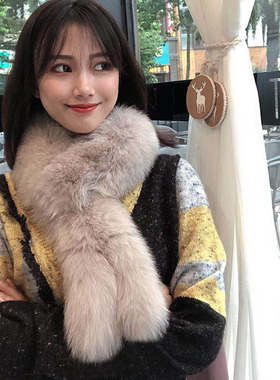 围巾小尾巴款韩版女冬季