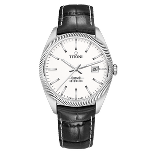 瑞士梅花手表男全国联保宇宙系列自动机械黑皮带男表878-S-ST-606