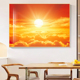 日出装 饰画旭日东升自粘贴画客厅餐厅玄关背景墙贴纸画卫生间太阳