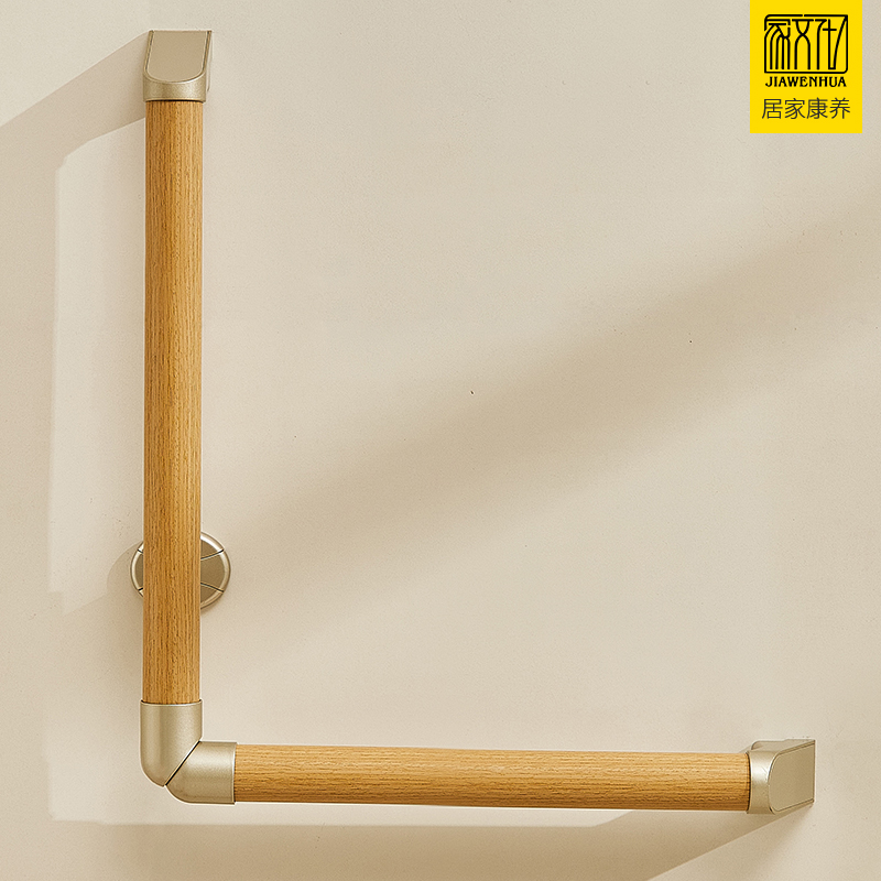 家文化扶手木纹不锈钢90°拉手