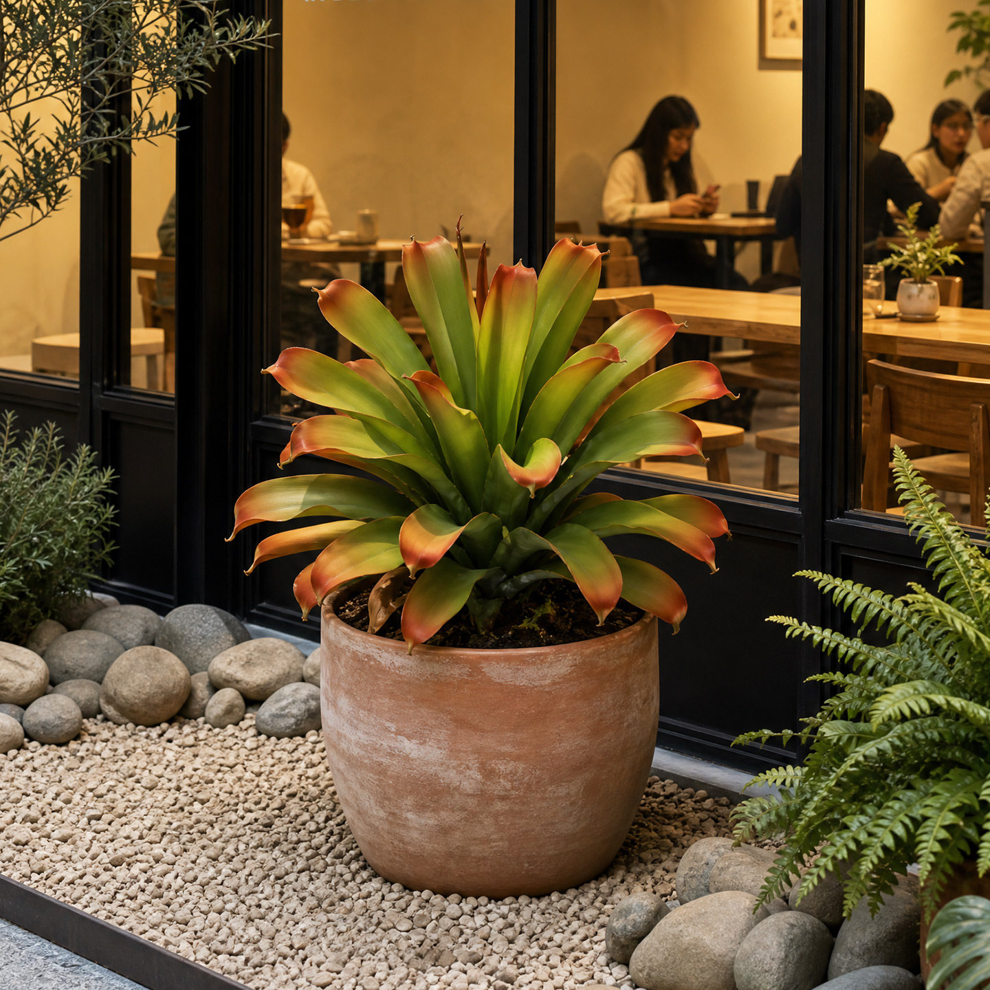 仿真手柄凤梨叶手感假绿植室内造景搭配植物墙软装布景装饰叶材