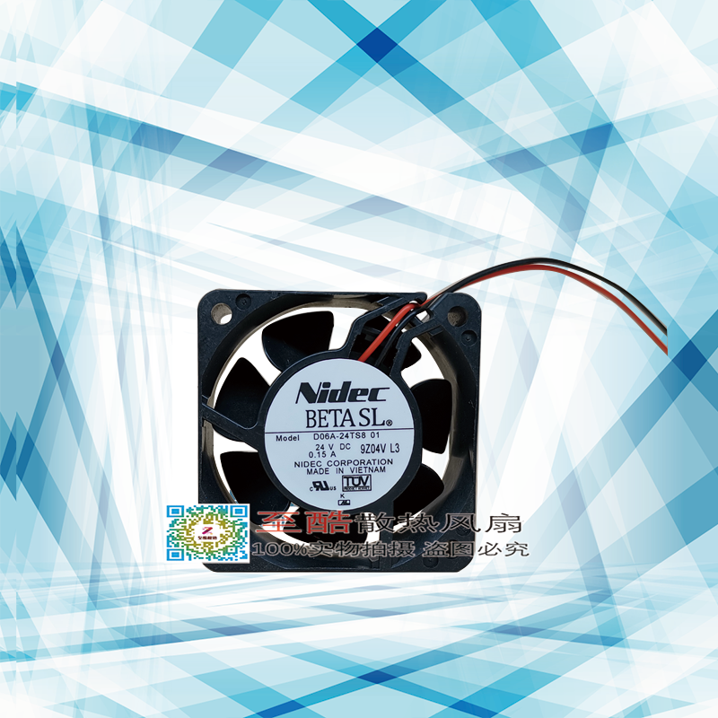 D06A-24TS8 01 原装日本Nidec 24VDC 0.15A 60*60*25MM变频器风扇