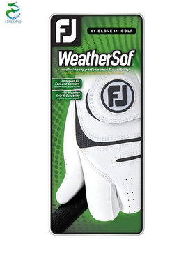 FootJoy高尔夫手套男士WeatherSof高尔夫球FJ耐磨防滑手套