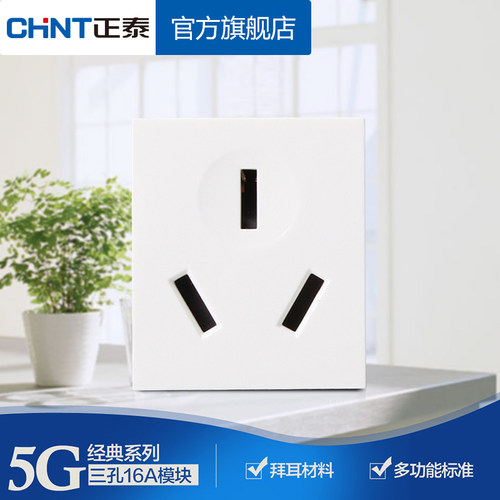 正泰开关插座 118型电源插座模块 NEW5G 16A三孔插座模块 空调插 - 封面