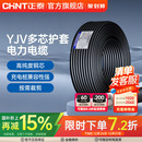 正泰电缆YJV0.6 1kV工程国标阻燃电缆铜芯电源线户外线充电桩1米
