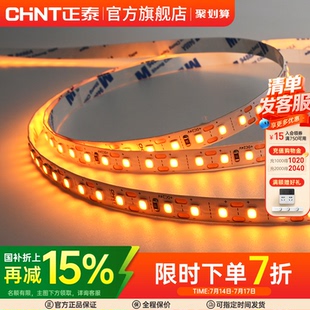 线性灯氛围灯 正泰灯带led灯条220V家用三色客厅免吊顶嵌入式