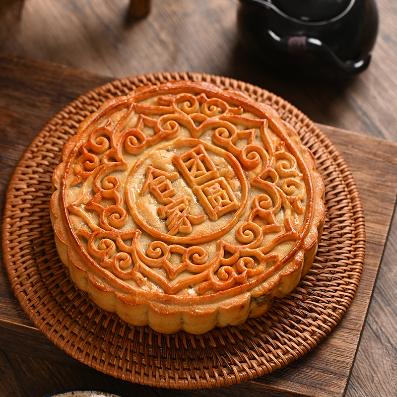 纯手工广式五仁叉烧蛋黄莲蓉单个装礼盒装下单现做大月饼特惠包邮