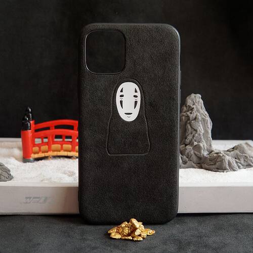 alcantara翻毛皮手机壳日系卡通