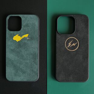 藤原浩闪电适用苹果iPhone17ProMax手机壳Air新款 16pro翻毛皮alcantara高级感15防摔男14Pro日系原创13情侣款