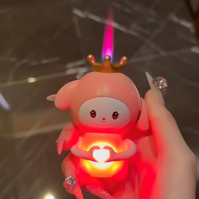 会发光比心的可爱美乐蒂防打火机