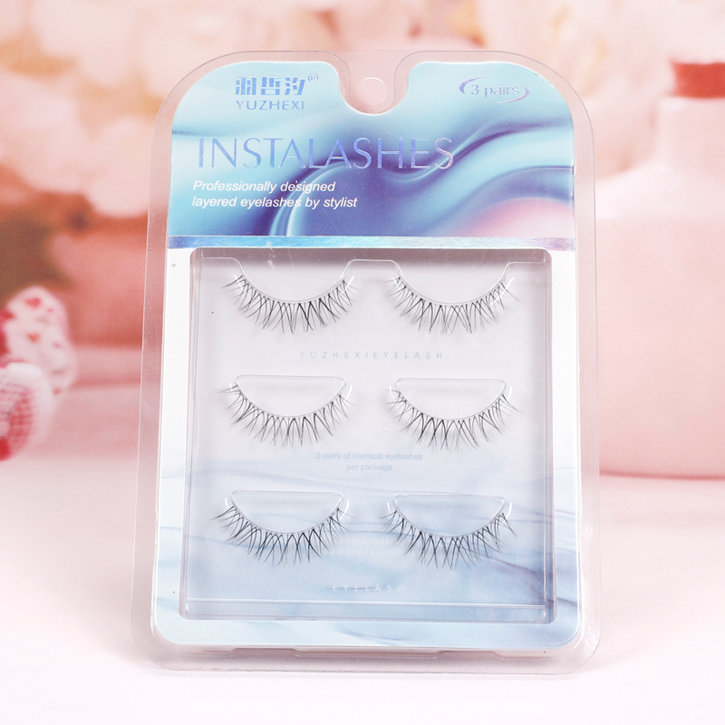 假睫毛仿真裸妆自然网红卷翘空气