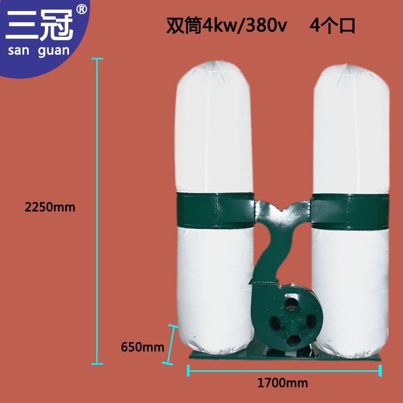 木工布袋除尘器工业集尘器机械除尘设备单双桶移动式雕刻机吸尘机