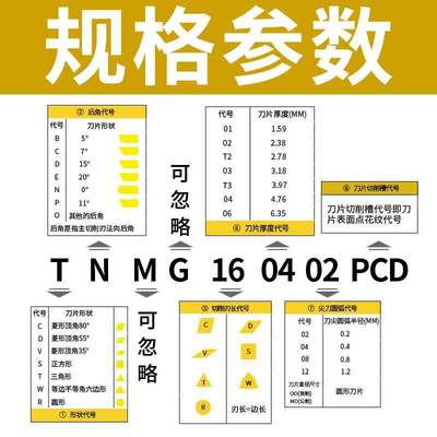 新款数控铝用数控车刀片CCGT09T304外圆TNMG1604刀粒WNMG080404