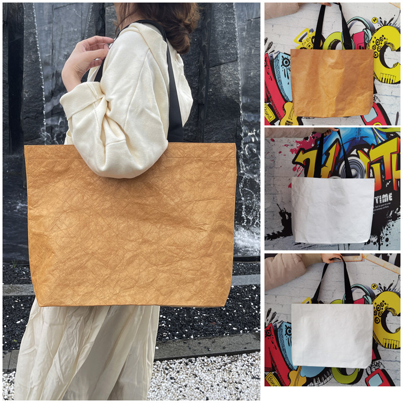 杜邦纸手提袋定制展会活动单肩购物网红防水洗牛皮纸袋耐撕环保袋