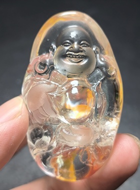 吊坠挂件男女水晶弥勒佛