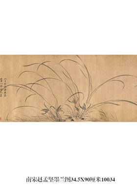 南宋赵孟坚墨兰图兰花图花鸟画