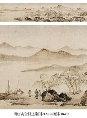 唐寅金昌山水画仿古复制品