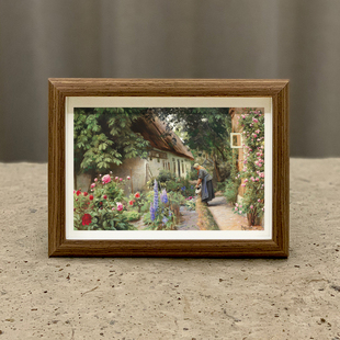 蒙斯特风景名画挂画字画摆台画办公室书房玄关装饰横幅北欧画礼物