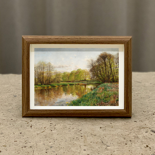 蒙斯特风景名画挂画字画摆台画办公室书房玄关装饰横幅北欧画礼物