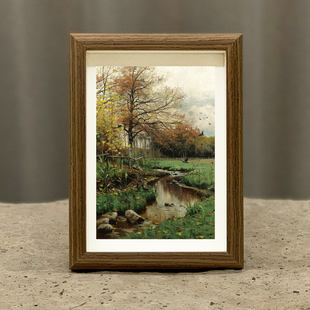 蒙斯特风景名画挂画字画摆台画办公室书房玄关装饰横幅北欧画礼物