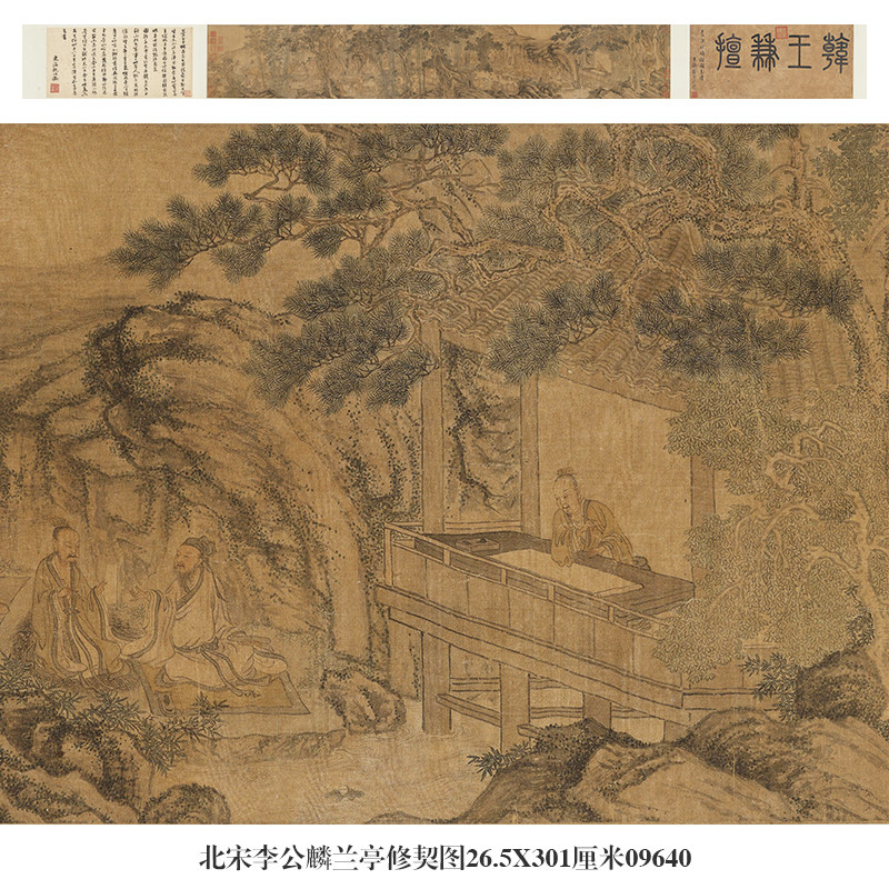 北宋李公麟兰亭修契图文人雅集图卷国画名画复制品仿古画名人字画