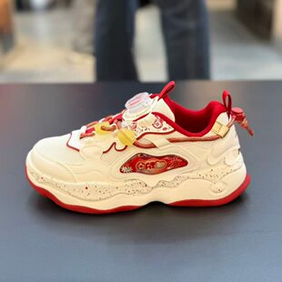 安踏26年春季新款女大童旋钮犟弹休闲新年运动鞋322618801