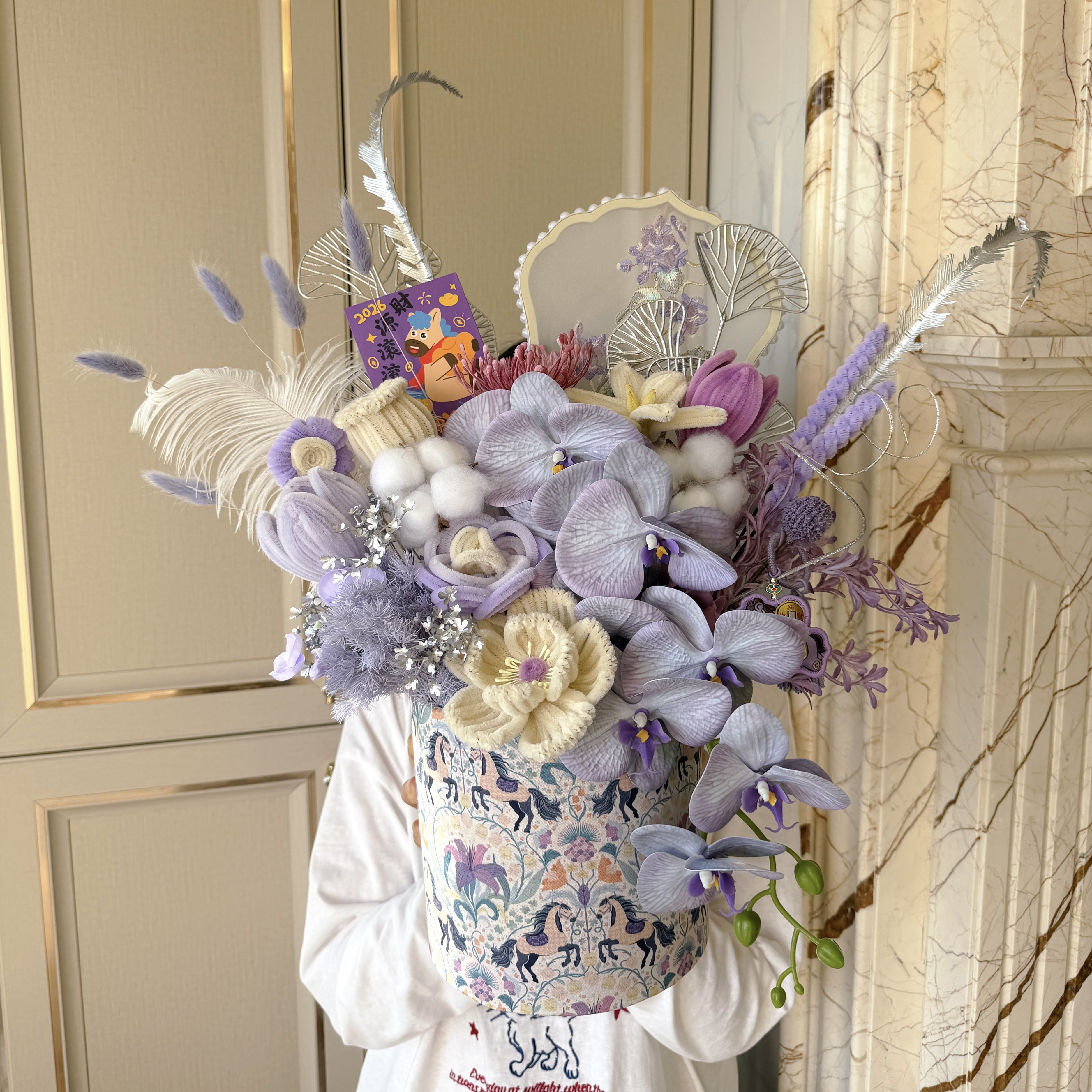 2026马年年宵花抱抱桶扭扭棒手工花成品diy材料装饰摆件新年礼物,家居饰品,仿真花/假花,淘宝优惠券,粉丝福利购,淘宝优惠卷