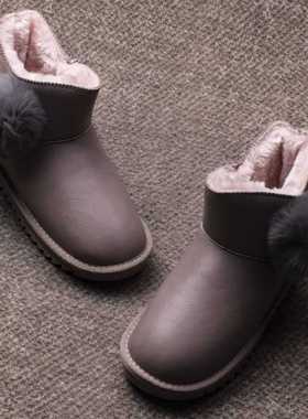 新品2025冬季儿童加绒保暖大棉雪地靴9052女童加厚侧拉链防滑棉靴