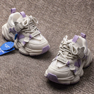 11032单网透气男女童防滑轻便跑步鞋 儿童运动鞋 魔术贴老爹鞋 包邮