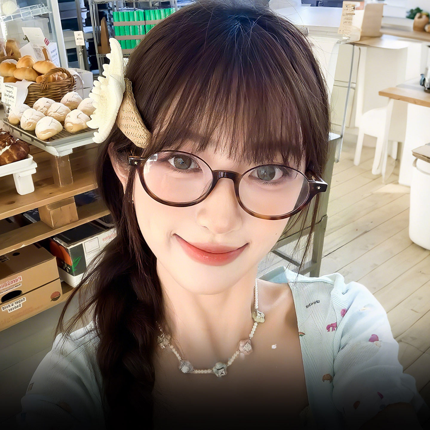 复古近视眼镜下半框女玳瑁色可配有度数防蓝光日系椭圆小框眼镜