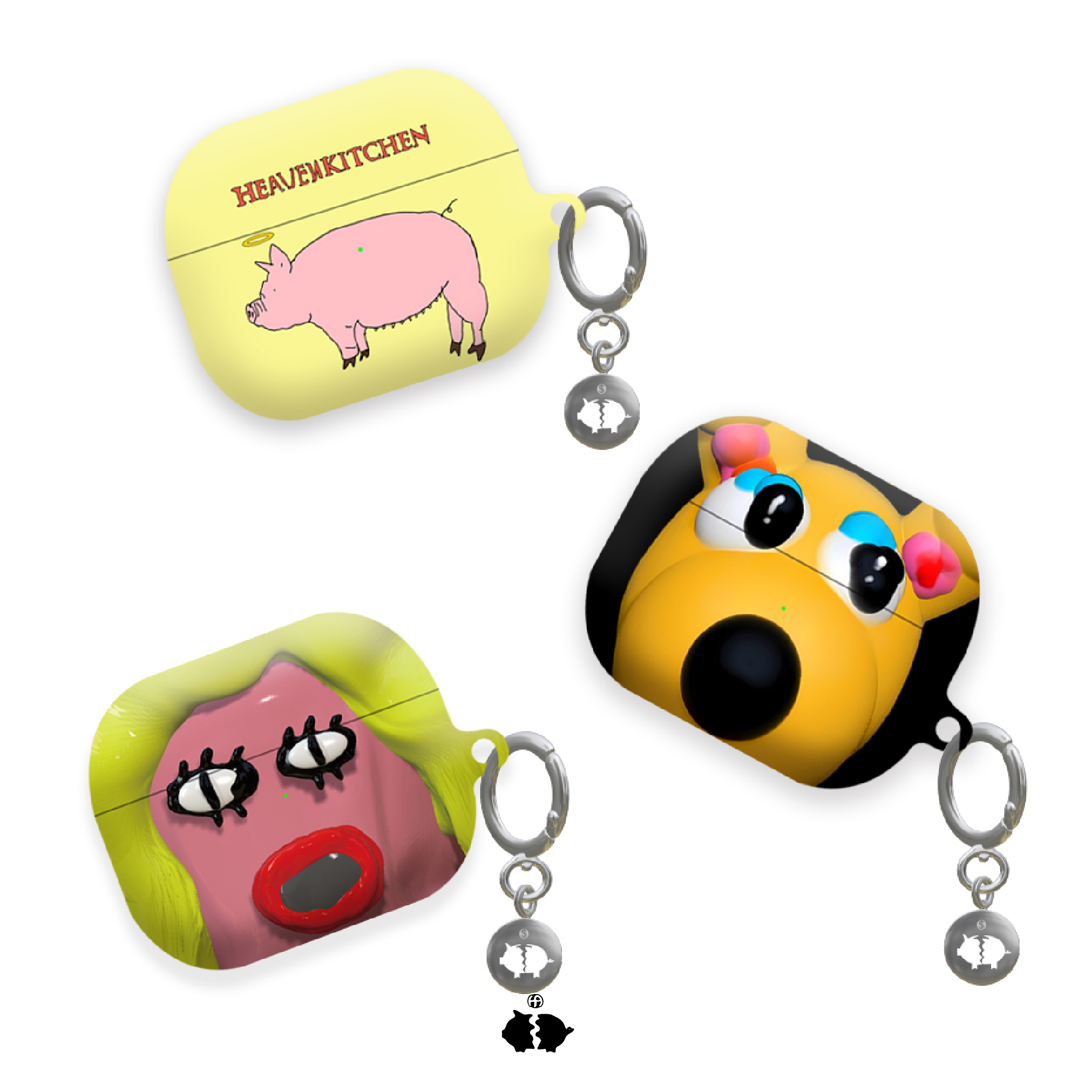 HAKEI『GRACE LITTLE YELLOW HEAVEN KTICHEN』艺术家原创适用于AirPods苹果蓝牙耳机保护壳硬壳进口