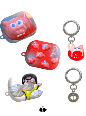 HAKEI『PIGlet， DIM SUM』艺术家原创适用于AirPods苹果蓝牙耳机保护壳硬壳进口